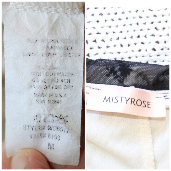 VTG Misty Rose Floral Mesh Overlay Strapless Mini Dress Size M Goth Y2K Rock - Picture 5 of 7